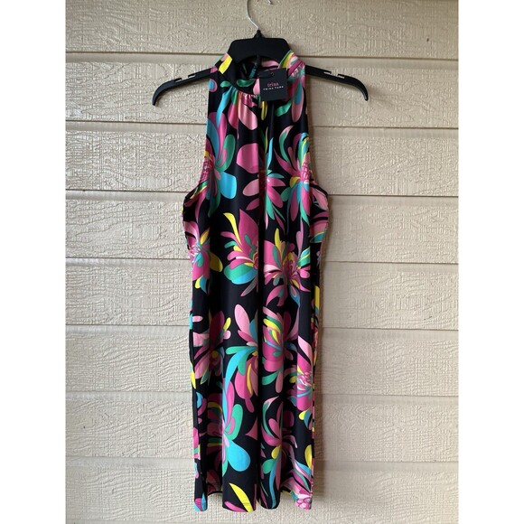 Trina Turk womens Short Halter Mini Dress size Small Hana Hou Floral Jersey $168 - Picture 5 of 9